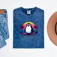 Awkward But Loyal Penguin Synthwave Vapowave Introvert Mineral Wash Tshirts Mineral Navy
