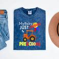 My Baby Just Crushed Preschool Graduation Mineral Wash Tshirts Mineral Navy