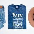 Bachelor Degree Graduation Mineral Wash Tshirts Mineral Navy
