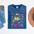 Back To 90's Christmas Nostalgia Quotes Graphic Premium Tri-Blend Mineral Wash Tshirts Mineral Navy