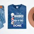 Barber Stylist Barber College Graduation Mineral Wash Tshirts Mineral Navy