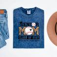 Baseball Senior Class Of 2027 Senior 2027 Graduation Women Mineral Wash Tshirts Mineral Navy