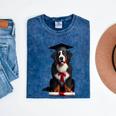 Bernese Mountain Dog Graduation Cap Graduate Training School For Men Women Girls Kids Mineral Wash Tshirts Mineral Navy