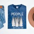 Bigfoot People Not a Big Fan Sasquatch Introvert Mineral Wash Tshirts Mineral Navy