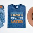 Birdhouse Building Now Minimal Socializing Introvert Mineral Wash Tshirts Mineral Navy