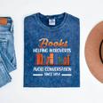 Books Helping Introverts Avoid Conversation Book Reading Mineral Wash Tshirts Mineral Navy