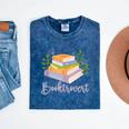 Booktrovert Bookworm Introvert Bibliophile Booktrovert Mineral Wash Tshirts Mineral Navy