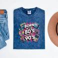 Born In The 80s Raised In The 90s Nostalgia Retro Lovers Mineral Wash Tshirts Mineral Navy