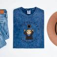 Boys Girls Kindergarten Graduate Sloth Graduation Cap Mineral Wash Tshirts Mineral Navy