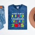 My Brother Graduated Kindergarten Class Of 2025 Graduation Mineral Wash Tshirts Mineral Navy