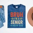 Bruh I'm A Senior Class Of 2026 Graduation Senior 2026 Mineral Wash Tshirts Mineral Navy