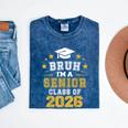 Bruh I'm A Senior Class Of 2026 Graduation School Mineral Wash Tshirts Mineral Navy