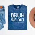 Bruh We Out Last Day Of School Boy Girl 5th Grade Graduation Mineral Wash Tshirts Mineral Navy