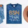 BSN Bachelor Of Science In Nursing Student Graduation Mineral Wash Tshirts Mineral Navy
