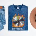 Buffering Glitched CD On Fire 2000s Nostalgia Mineral Wash Tshirts Mineral Navy