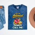 Call Me Antisocial Donut Pun Introvert Quote Mineral Wash Tshirts Mineral Navy