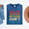 Call Me Antisocial But Please Don't Call Me Introvert Mineral Wash Tshirts Mineral Navy