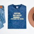 Caution May Buffer I'm From The 1900s Premium Mineral Wash Tshirts Mineral Navy