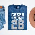 Cheer Mom Senior 2026 Cheerleaders Graduation Mother Mineral Wash Tshirts Mineral Navy