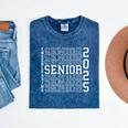 Cheerleading Senior Night Cheer Senior 2025 Graduation 38 Mineral Wash Tshirts Mineral Navy