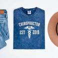 Chiropractor Est 2019 Graduate Chiro Graduation Art Print Mineral Wash Tshirts Mineral Navy