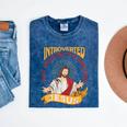 Christian Jesus Religious Sayings Catholic Introvert Mineral Wash Tshirts Mineral Navy