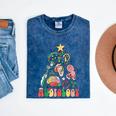 Christmas Audiology Tree Audiology Student Graduation Mineral Wash Tshirts Mineral Navy