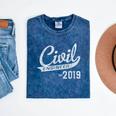 Civil Engineer Est 2019 Graduation Mineral Wash Tshirts Mineral Navy