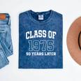 Class Of 1975 Reunion 50 Years Alumni Graduation High School Mineral Wash Tshirts Mineral Navy