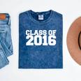 Class Of 2016 Senior Graduation Novelty Fashion T Shirt Top Mineral Wash Tshirts Mineral Navy