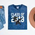 Class Of 2018 Graduation Dabbing Panda Bear Mineral Wash Tshirts Mineral Navy
