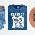 Class Of 2018 Graduation Dabbing Unicorn Mineral Wash Tshirts Mineral Navy