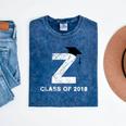 Class Of 2018 Last Name Letter Z Graduation Mineral Wash Tshirts Mineral Navy