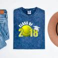 Class Of 2018 Shirts Graduation Senior Tennis Shirt Mineral Wash Tshirts Mineral Navy