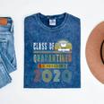 Class Of 2020 Quarantined Seniors Graduation Gift Mineral Wash Tshirts Mineral Navy