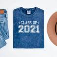 Class Of 2021 High School Graduation Year Distressed Shirt Mineral Wash Tshirts Mineral Navy