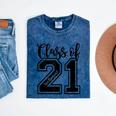 Class Of 2021 Senior 21 Cool Graduation Mineral Wash Tshirts Mineral Navy