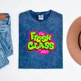 Class Of 2021 Senior Fresh 90's TV Style Grad For Graduation Mineral Wash Tshirts Mineral Navy