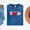 Class Of 2021 Senior Year Gamer Style Graduation For Grad Mineral Wash Tshirts Mineral Navy