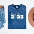 Class Of 2023 Seniors 23 Senior Graduation Idea Flower Mineral Wash Tshirts Mineral Navy