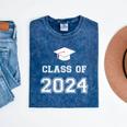 Class Of 2024 Graduation Mineral Wash Tshirts Mineral Navy
