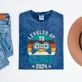 Class Of 2024 Senior Graduation Leveled Up Gamer Class 2024 Mineral Wash Tshirts Mineral Navy