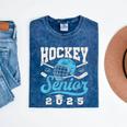 Class Of 2025 Hockey Senior Graduation Graduate Grad Mineral Wash Tshirts Mineral Navy