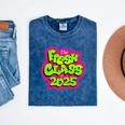 Class Of 2025 Senior Fresh 90s TV Style Retro Graduation Mineral Wash Tshirts Mineral Navy