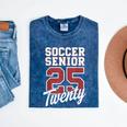 Class Of 2025 Senior 2025 Graduation 2025 Soccer Mineral Wash Tshirts Mineral Navy