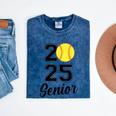 Class Of 2025 Softball Senior Graduation Graduate Women Mineral Wash Tshirts Mineral Navy