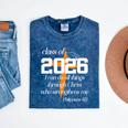 Class Of 2026 Christian Graduation Senior Graduate Mineral Wash Tshirts Mineral Navy