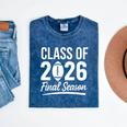 Class Of 2026 Final Season Senior 2026 Football Graduation Mineral Wash Tshirts Mineral Navy