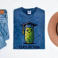 Class Of 2026 Graduation Pickle Trendy Graduate Humor Mineral Wash Tshirts Mineral Navy
