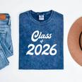 Class Of 2026 Graduation School Spirit Her Senior Class Mineral Wash Tshirts Mineral Navy